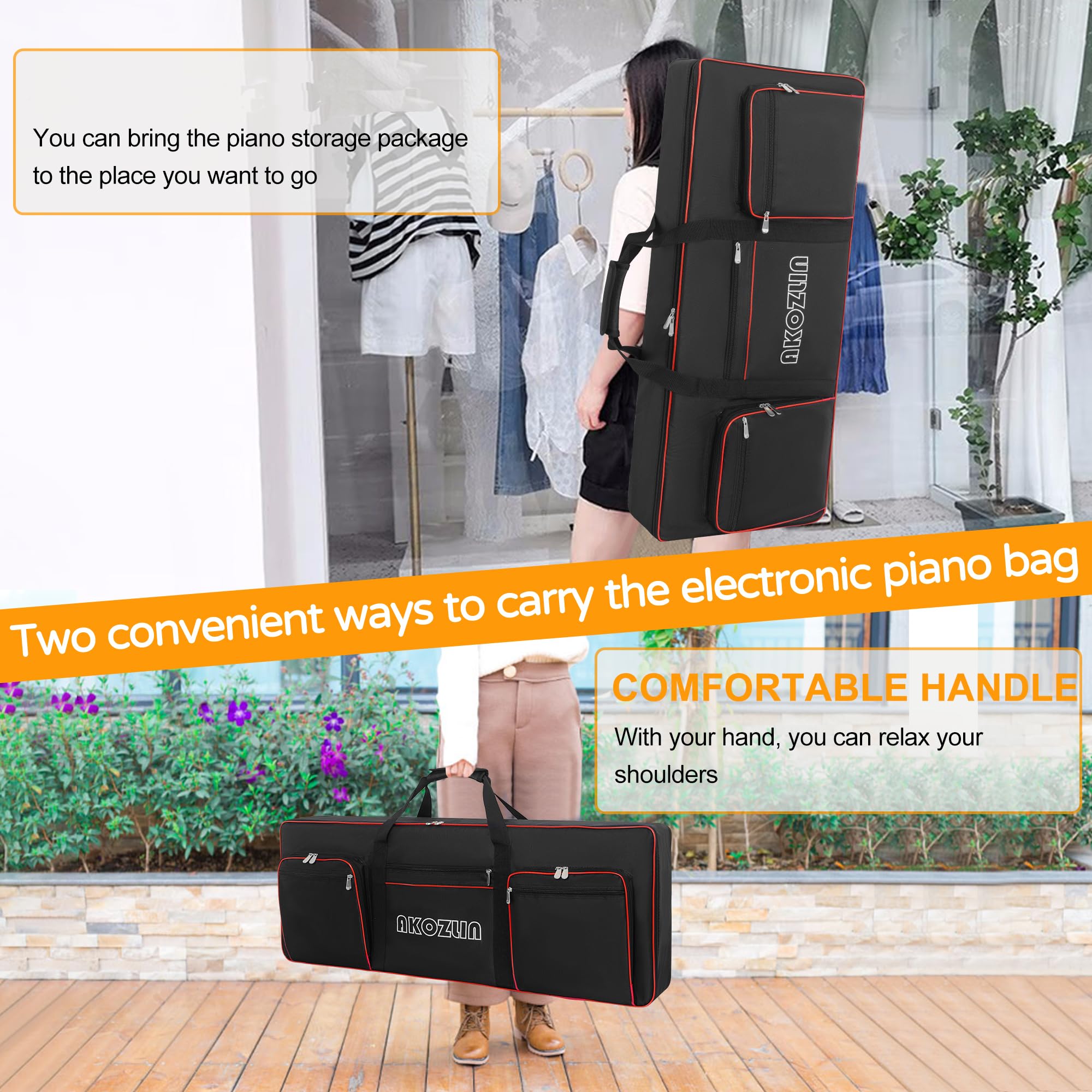 Amazon.com: AKOZLIN Electric Piano Keyboard Case Keyboard Gig Bag